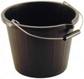 Rodo Black Plastic Builders Bucket