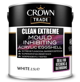 Crown Trade Clean Extreme Mould Inhibiting Acrylic Eggshell