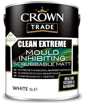 Crown Trade Clean Extreme Mould Inhibiting Scrubbable Matt