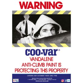 Coo-Var Anti-Climb Paint Warning Sign