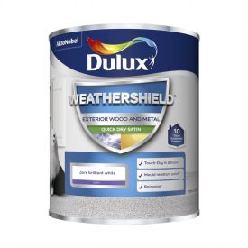 Dulux Retail Weathershield Quick Dry Satin Finish Brilliant White
