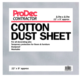 Rodo ProDec 12' x 9' Cotton Twill Dust Sheet
