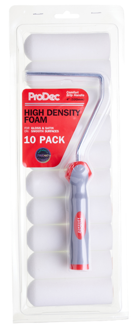 Rodo ProDec 4" Hi-Density Foam Roller Kit