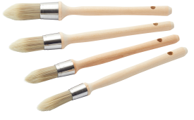 Rodo ProDec 4 pc Pointed Synthetic Sash Brush Set
