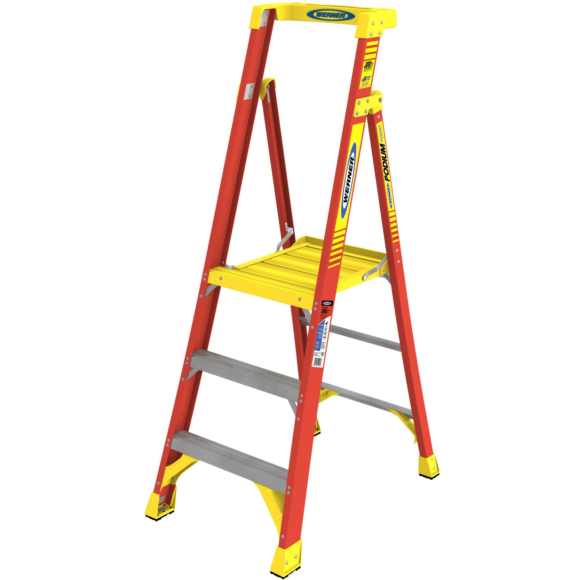 Werner Fibreglass Podium Ladder 3 Tread 72003
