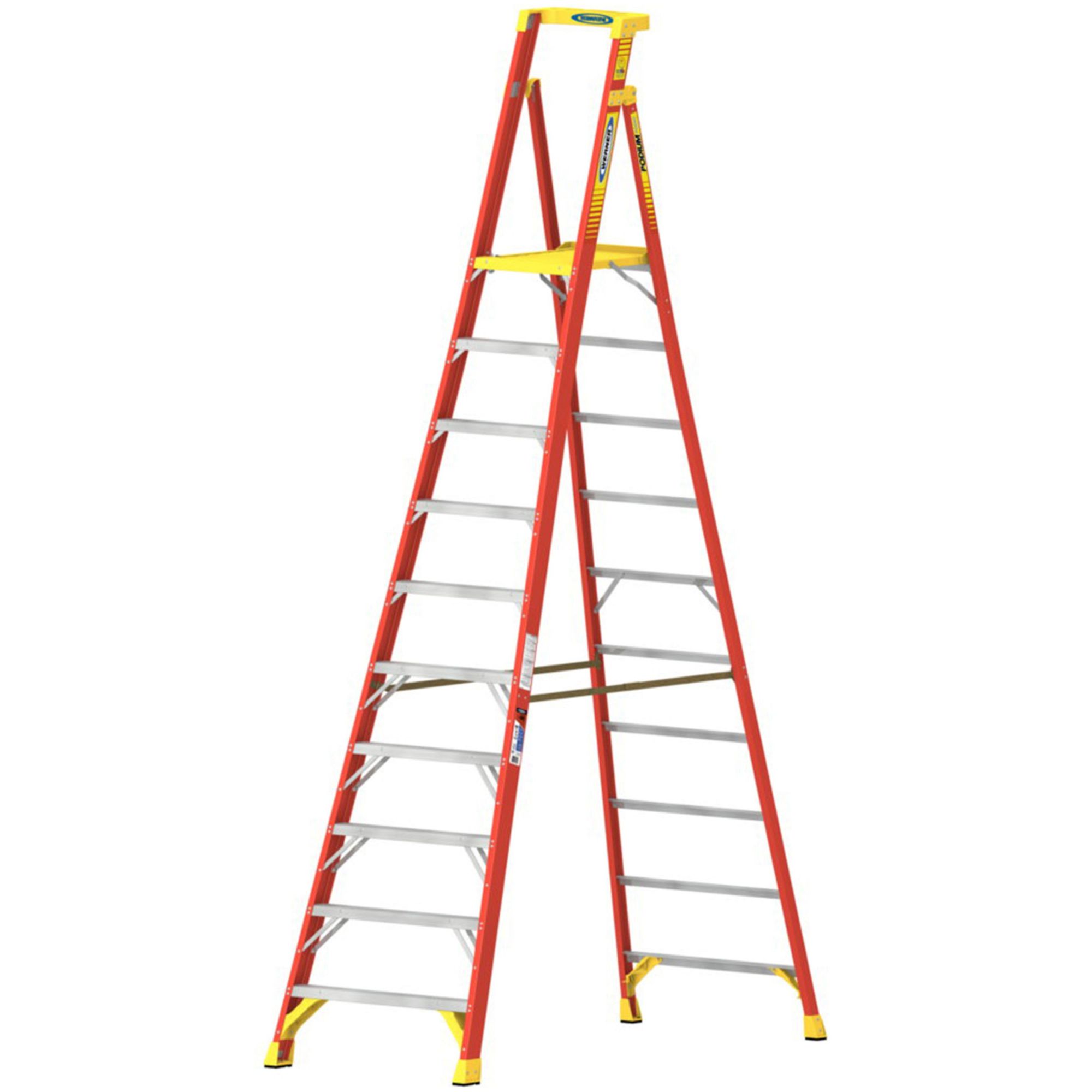 Werner Fibreglass Podium Ladder 10 Tread 72010