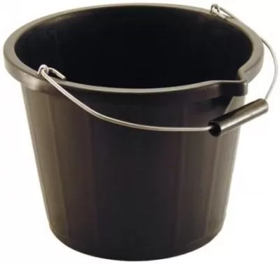Rodo Black Plastic Builders Bucket