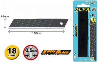 Olfa Knives 18mm Snap Blades Pack (10) (LBB-10B)