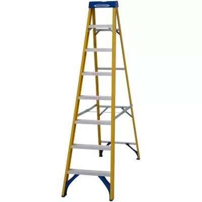 Werner Fibreglass Stepladder 8 Tread 7160818