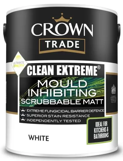 Crown Trade Clean Extreme Mould Inhibiting Scrubbable Matt