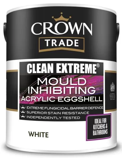 Crown Trade Clean Extreme Mould Inhibiting Acrylic Eggshell