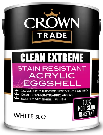 Crown Trade Clean Extreme Stain Resistant Acrylic Eggshell