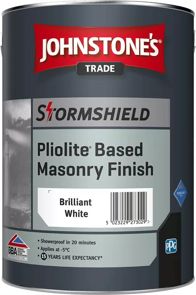 Johnstone's Stormshield Pliolite Based Masonry Paint