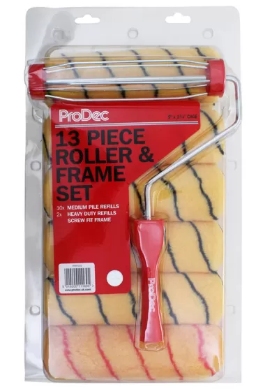 Rodo ProDec 9" Trade (13) Piece Roller Sleeve & Frame Kit