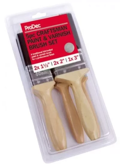Rodo 5 Piece Craftsman Paint Brush Set
