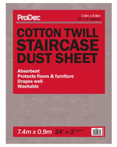 Rodo ProDec 24' x 3' Cotton Twill Dust Sheet (Stair Runner Type)