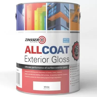 Zinsser Allcoat Exterior WB (Gloss Finish) Ready Mixed Colours