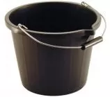 Rodo Black Plastic Builders Bucket