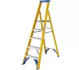 Werner Fibreglass Platform Stepladder 5 Tread 7170518