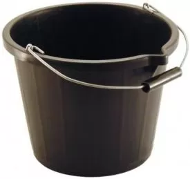 Rodo Black Plastic Builders Bucket