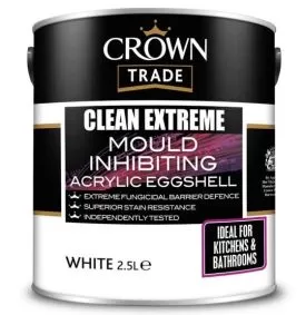 Crown Trade Clean Extreme Mould Inhibiting Acrylic Eggshell