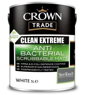 Crown Trade Clean Extreme Anti Bacterial Scrubbable Matt