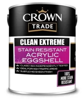 Crown Trade Clean Extreme Stain Resistant Acrylic Eggshell