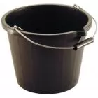 Rodo Black Plastic Builders Bucket