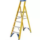 Werner Fibreglass Platform Stepladder 5 Tread 7170518