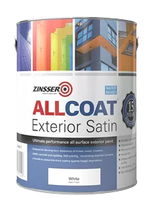 Zinsser Allcoat Exterior WB (Satin Finish) Ready Mixed Colours